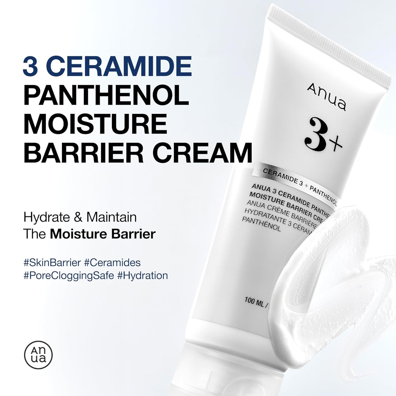 Anua 3 Ceramide Panthenol Barrier Cream Moisturizer 100ml - Korean