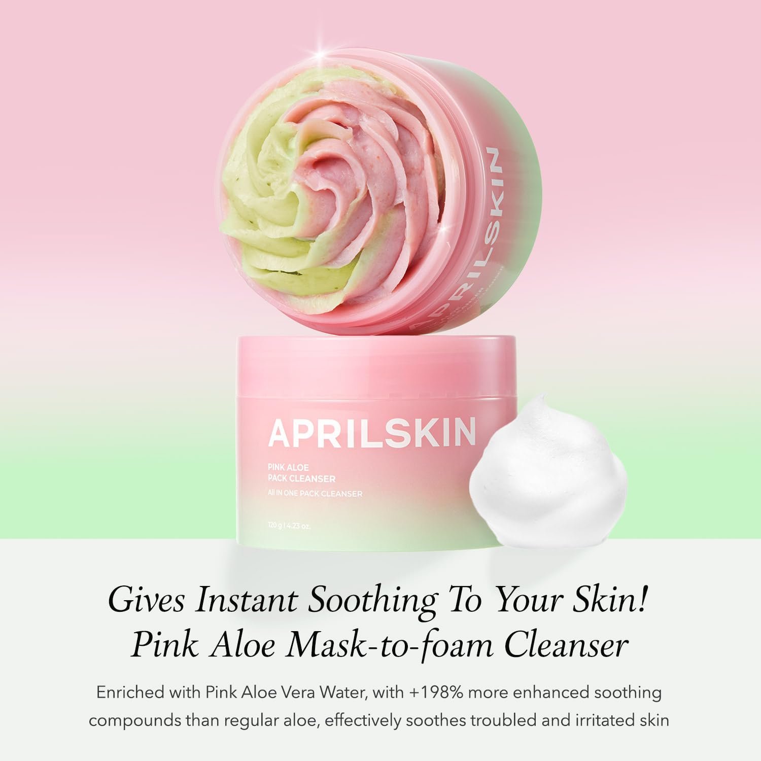 APRIL SKIN Pink Aloe Pack Cleanser 120g - Korean shop
