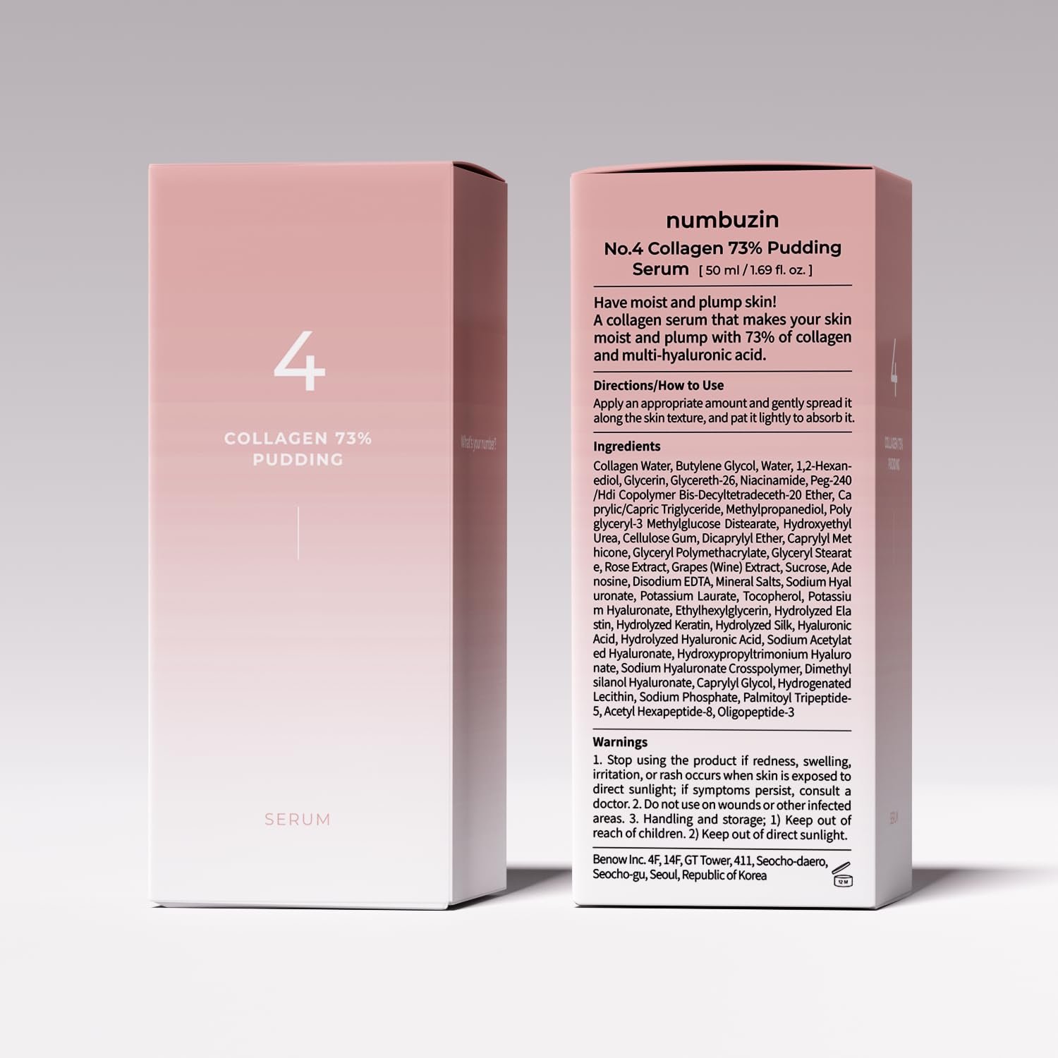 numbuzin No.4 Collagen 73% Pudding Serum 50ml - Korean shop