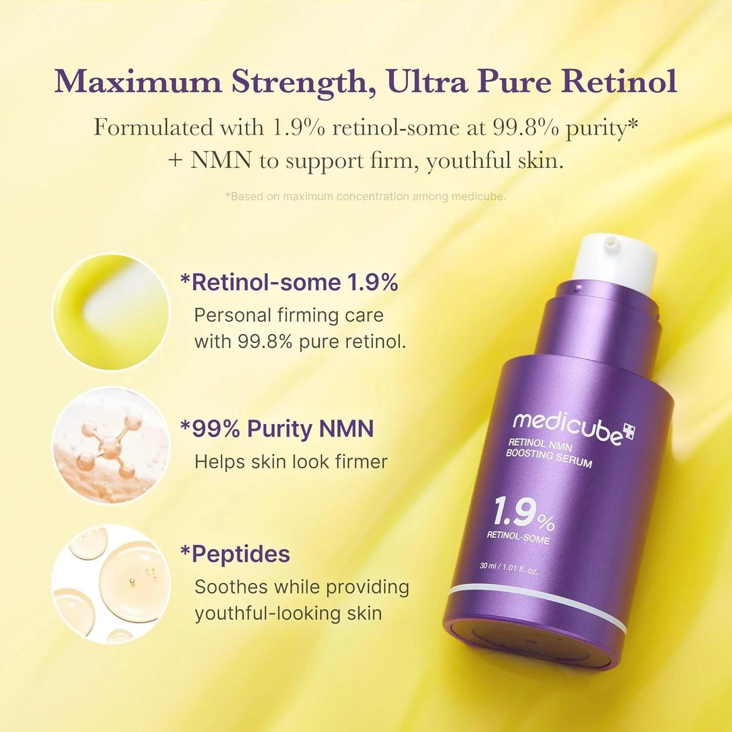 MEDICUBE RETINOL NMN BOOSTING SERUM 30ML - Korean shop