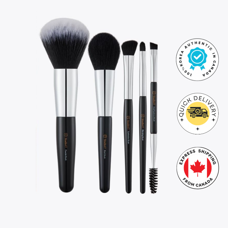 STUDIO 17 Portable makeup brush set 5 Pcs - Korean shop