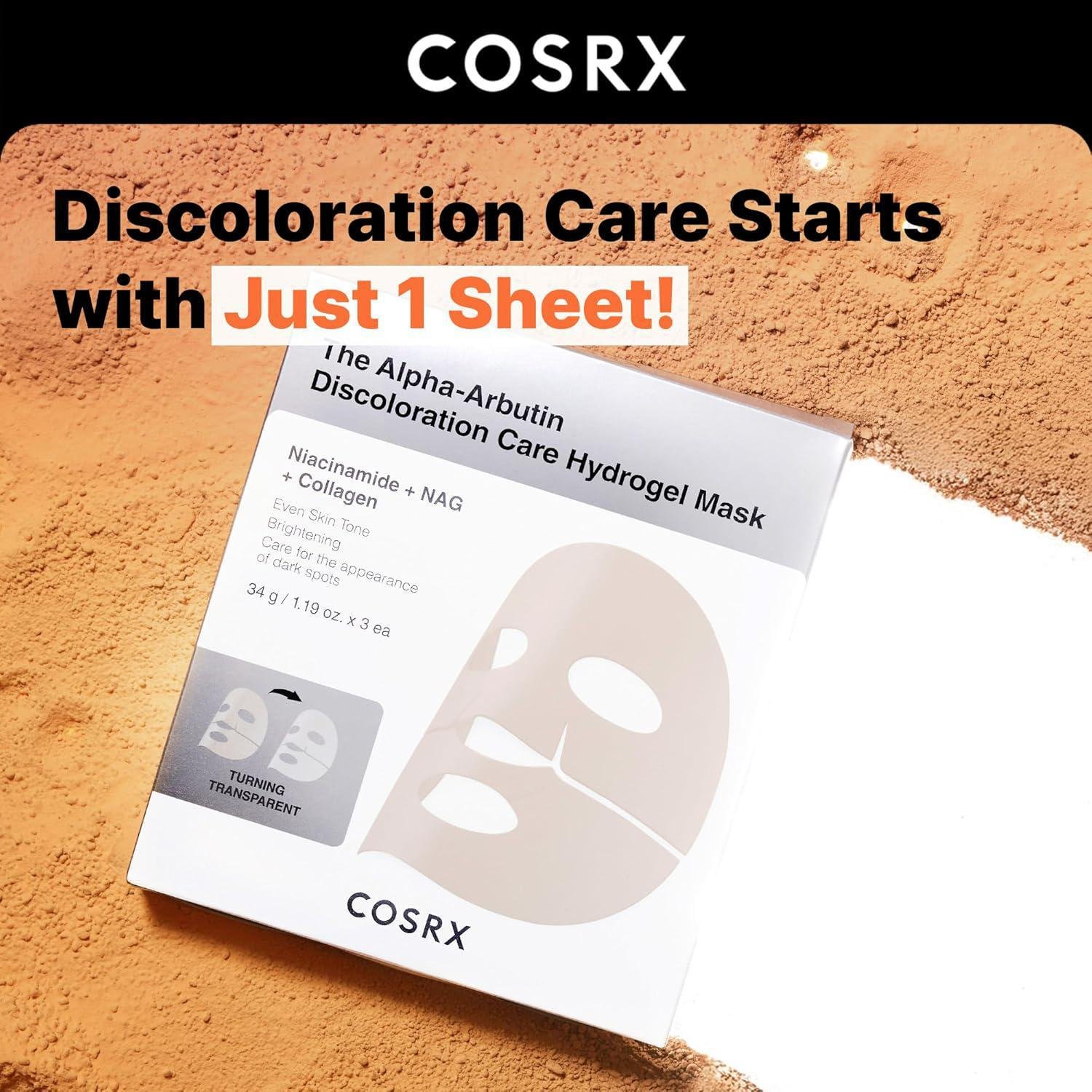 COSRX Alpha-Arbutin Hydrogel Mask for Radiant Skin - Korean shop