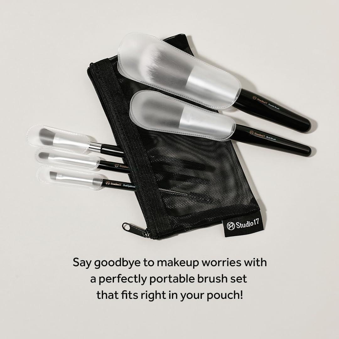 STUDIO 17 Portable makeup brush set 5 Pcs - Korean shop