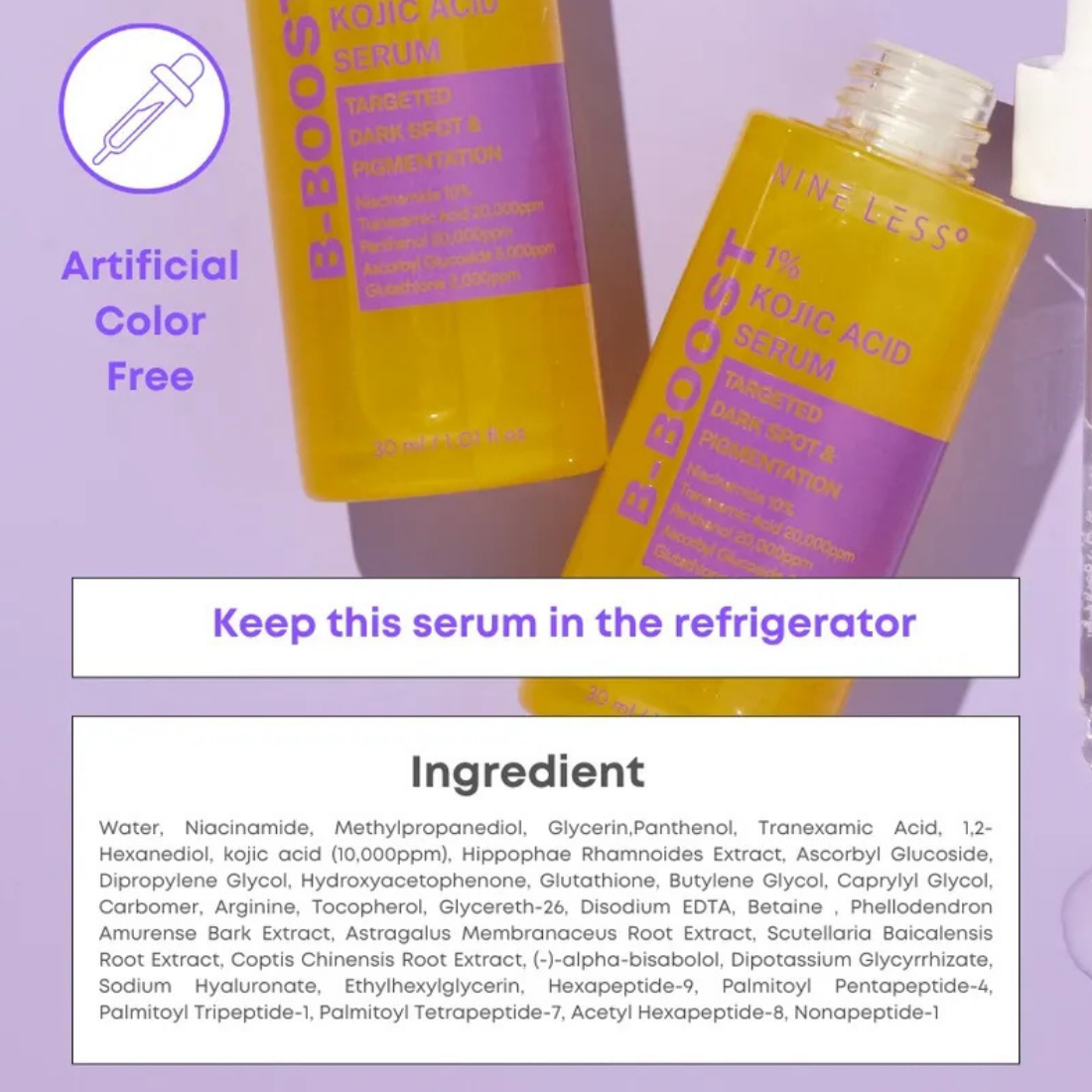 NINE LESS B-Boost 1% Kojic Acid Serum 30ml - Korean shop