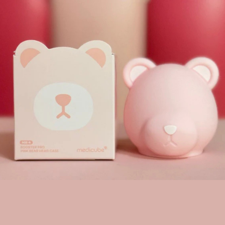 か*る様 medicube Booster Pro 美顔器 くまちゃんキャップ付 Medicube AGE-R Booster Pro Case | Pink Bear Head Case - Korean shop