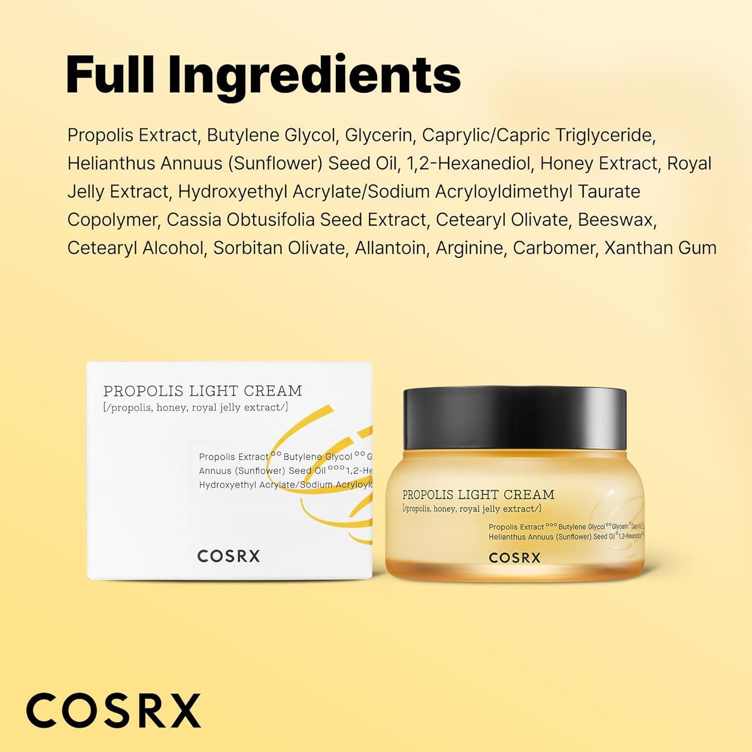 COSRX Full Fit Propolis Light Cream | Nourishing Moisturizer
