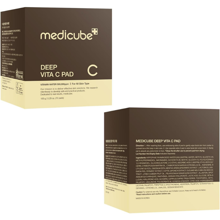 Medicube Deep Vita C Facial Pads 70 Pcs - Korean shop