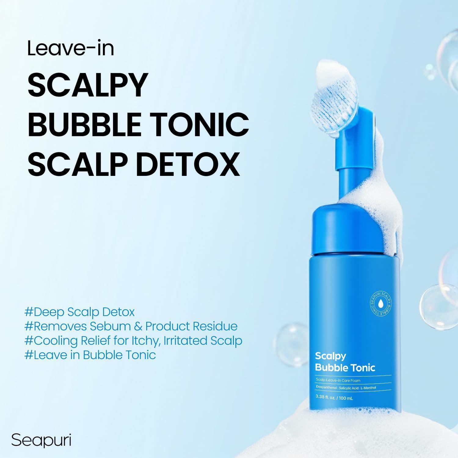Seapuri Scalpy Bubble Tonic 100ml – Korean Scalp Care - Korean shop