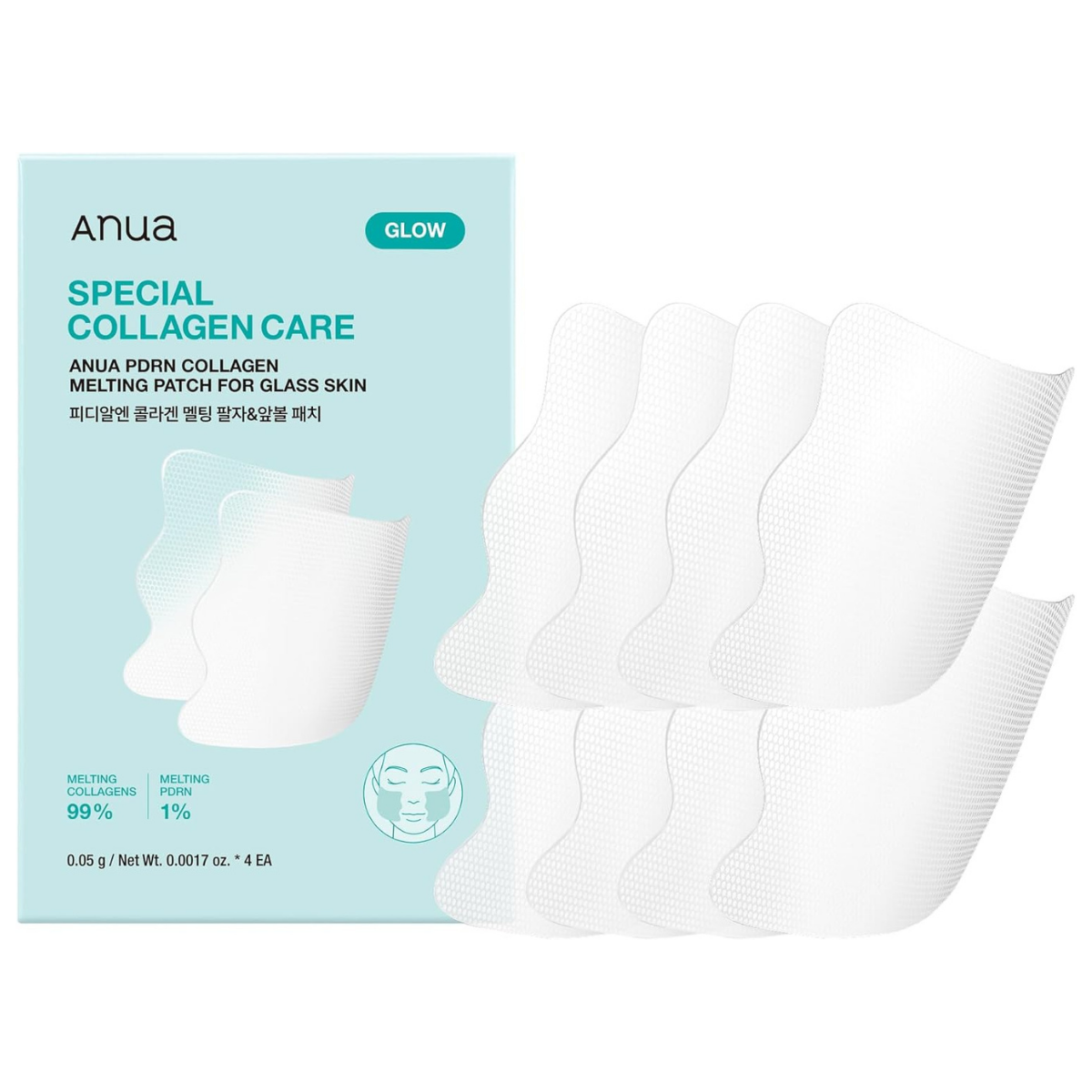 Anua PDRN Collagen Melting Patch For Glass Skin 4 Pairs - Image 4