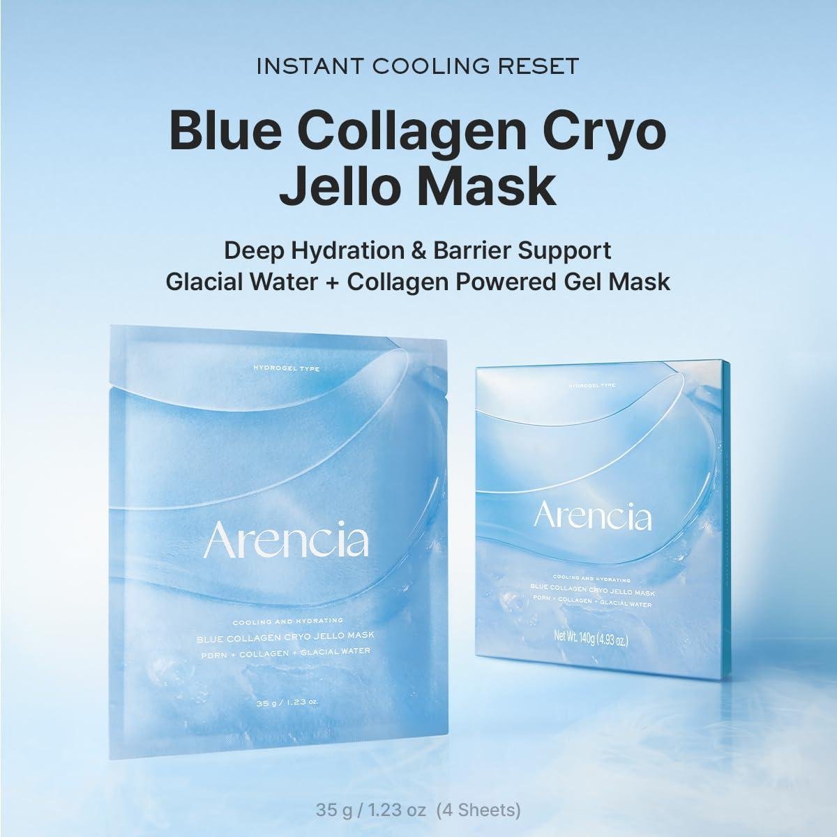 CREYENTE Pieregina MASK 5枚入×2 ARENCIA Blue Collagen Cryo Jello Mask 4Pcs - Korean shop