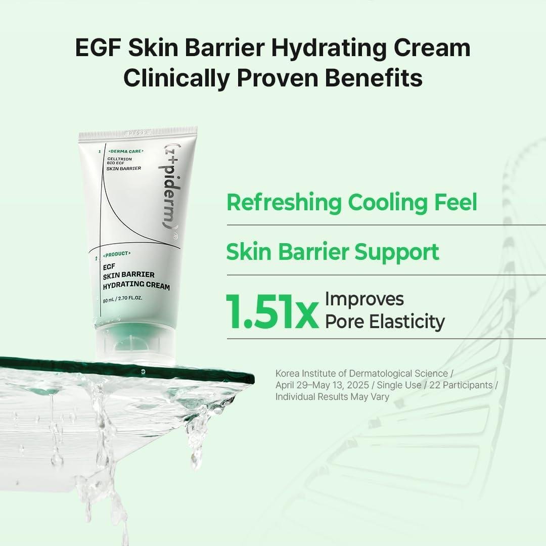 Zipiderm EGF Skin Barrier Hydrating Cream 80ml - Korean shop