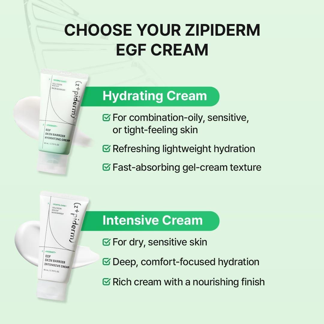 Zipiderm EGF Skin Barrier Hydrating Cream 80ml - Korean shop