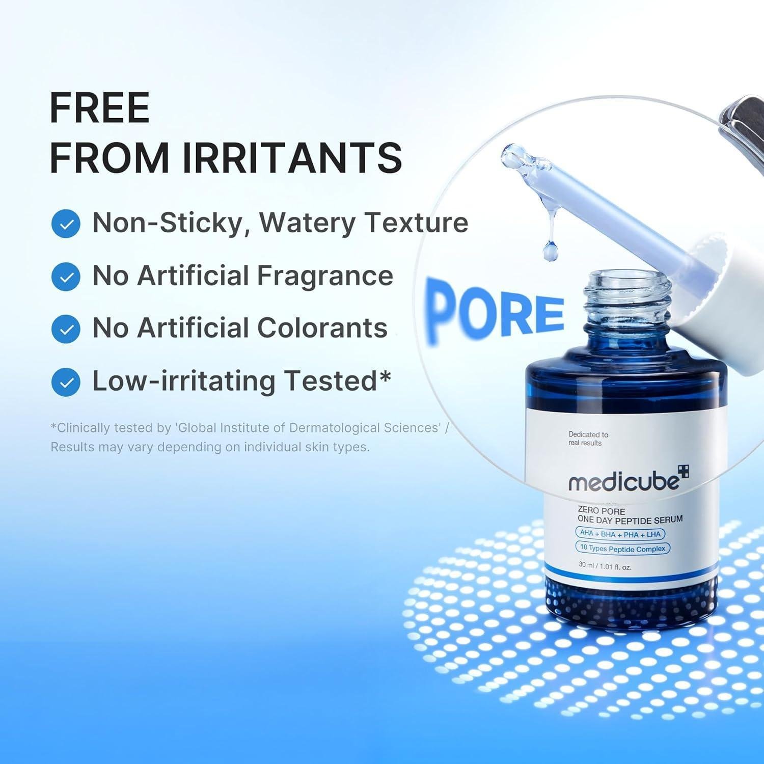 Medicube Zero Pore One Day Peptide Serum 30ml - Korean shop