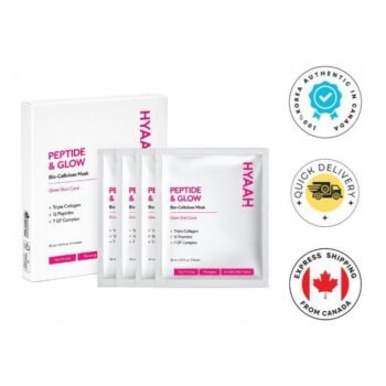 HYAAH Peptide & Glow Biocellulose Mask 4pcs
