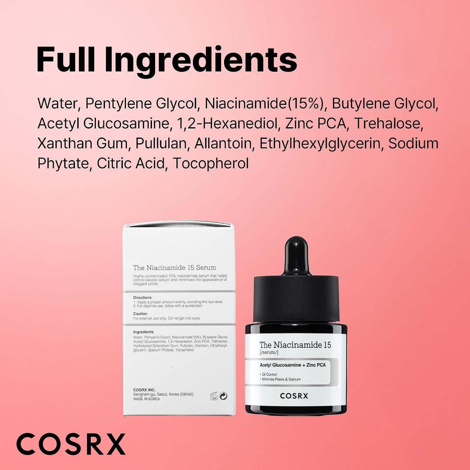 Cosrx Niacinamide 15% Face Serum 20 Ml - Korean shop