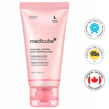 Medicube PDRN PINK CAFFEINE NIGHT WRAPPING MASK 75ML